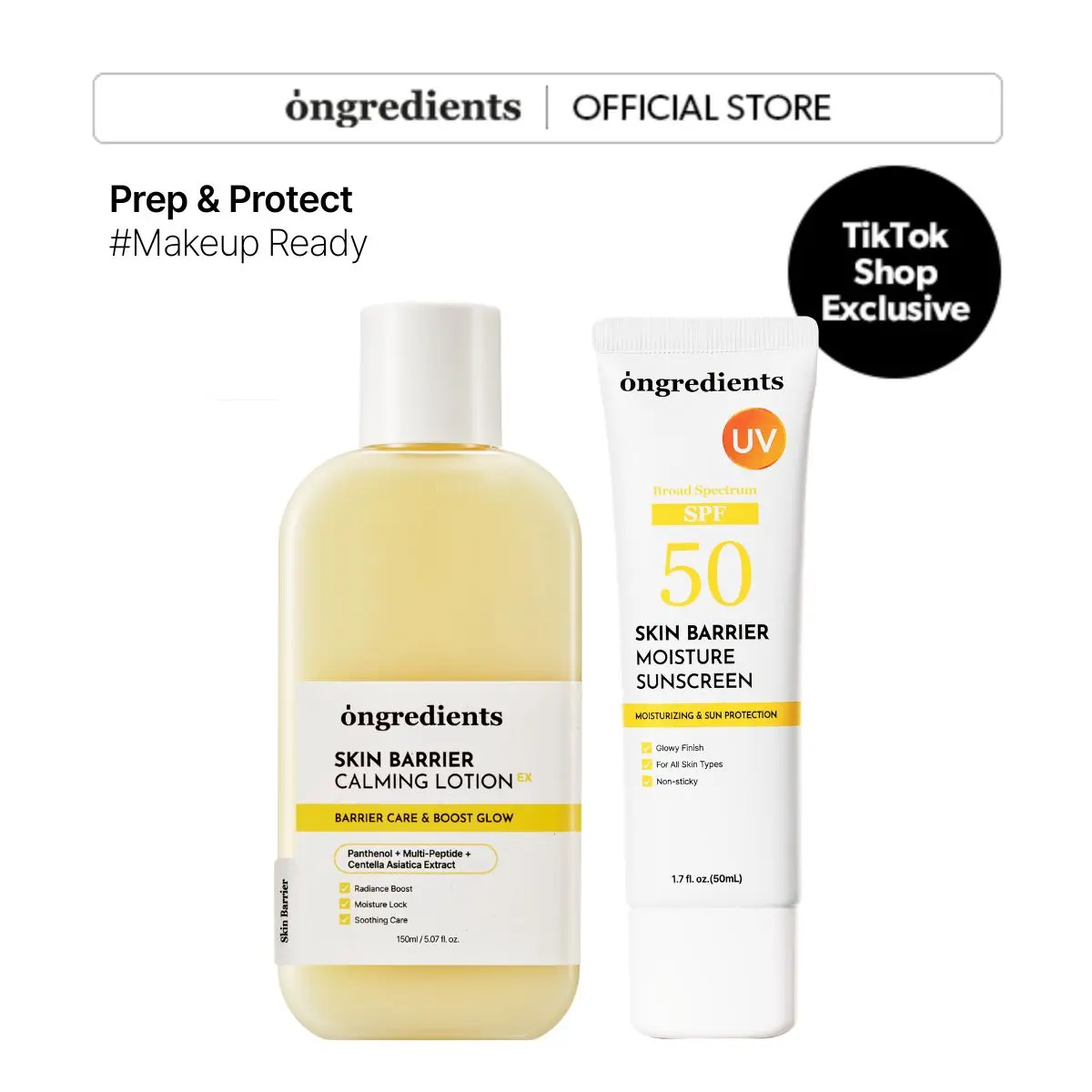 [Ongredients Official Shop] Ready for outside Bundle - Lotion EX 150ml + Sunscreen 50ml Duo Set