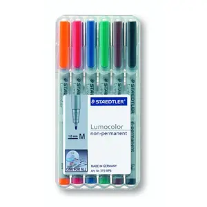 Staedtler ST 313 WP6 Overhead pen Lumocolor- S permanent 6 pieces