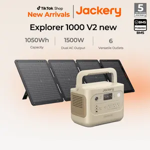 The new Jackery 1000V2 power supply is equipped with a 1050Wh solar lithium battery and 1500W AC output.