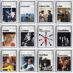 Vintage Classic Movie Series Canvas Poster Prints Pulp Fiction Kill Bill Wall Art Picture Home Wall Decor Painting Home Decor