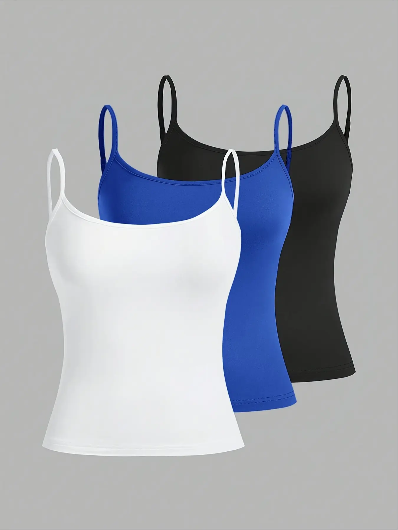 Daily casual style versatile must-have women's sleeveless spaghetti strap suspender three-piece set