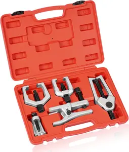 5pcs Professional Front End Service Tool Kit, Pitman Arm Puller, Ball Joint Separator Tie Rod Remover Tool