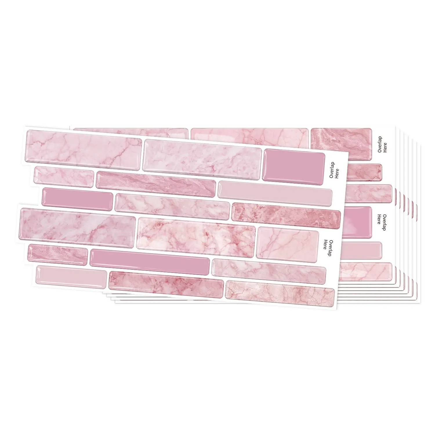 Peel-And-Stick Ceramic Tile Wall Stickers, Accent Wall Peel and Stick, Moisture-Proof Splash Guards, Decorative Wall Sticker, Waterproof Wall Decals, Ideal for Living Rooms, Kitchens, Bathrooms, 9.69 X 4.72 Inches, Kitchen Bathroom Decoration