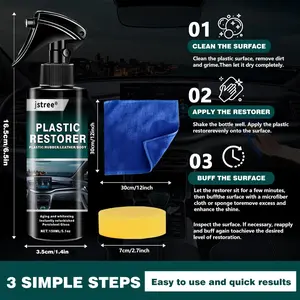Car Plastic Refresher, Interior Repair, Bumper Restoration Tool, 150ML, Automotive Maintenance Solution