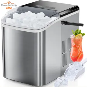 Gadgets Specialty Kitchen Utensils Countertop Ice Maker for Drinking, Portable Self-Cleaning Ice Machine with Ice Scoop, Basket and Handle