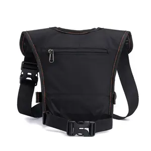 Men's Waterproof Nylon Drop Leg Bag - Versatile Waist Bag Holder, Zipper Fanny Pack, Accessories with Durable Strap Clips, Earphone Hole, Conceal Pockets, Large Capacity - Ideal for Riding, Camping, Travel Essentials