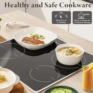 Chef Power Ceramic Cookware Set 19-Piece Non-Toxic Healthy Nonstick Pans & Pots Induction Safe PFAS-Free Cream White Silicone Lids