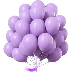 PartyWoo Lavender Balloons 100pcs 12 Inch Light Pastel Purple Lilac Purple Latex Helium Balloons for Birthday Baby Shower Graduation Wedding Anniversary Bridal Shower Party Decorations Purple-Q10