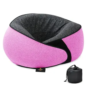 Memory Foam Neck Pillow | Travel Neck Pillow，Ergonomic U-Shaped Travel Pillow with Neck Support, Breathable & Washable Cover, Includes Storage Bag–Ideal for Office, Car, Plane, Bus, Grey