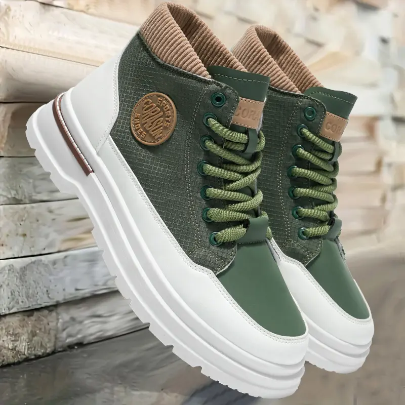 JG650 Boys Mid Top  Boots 2025 Splicing Color Contrast Casual Shoes Suitable for All Seasons - Women Footwear Classic Decor