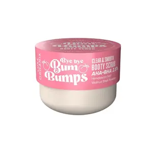 Luxe Organix PH Bye Bye Bum Bumps Clear & Smooth Booty Scrub (285g) with AHA & BHA, Himalayan Salt, and Walnut Shell Powder