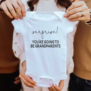 Surprise You're Going To Be Grandparents Infant Bodysuit Cotton Newborn Baby Rompers Clothes Announcement To Grandparents Gift