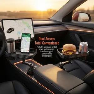 Universal 3-in-1 Car Cup Holder Tray | Expandable Vehicle Food Table & Phone Mount | Heavy Duty Interior Organizer for & Truck | Multi-Functional Dining Tray Gadget Solar Powered Winter Windshield Defroster Custom MagSafe Wallet with Apple Find mat holder