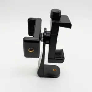 Desktop Teleprompter Stand Double-Sided Live Broadcast Dual Phone Holder Rotatable Horizontal Vertical Tripod Clip