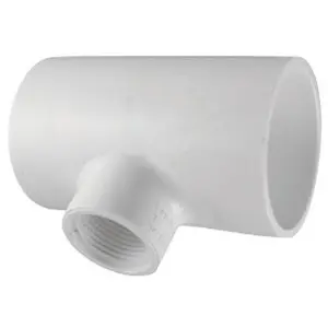 Charlotte Pipe ASTM Certified PVC Reduction Tee, 1.25x1.25x0.5 in. FPT Threaded Fit, Sailing Water Sports Plumbing Component