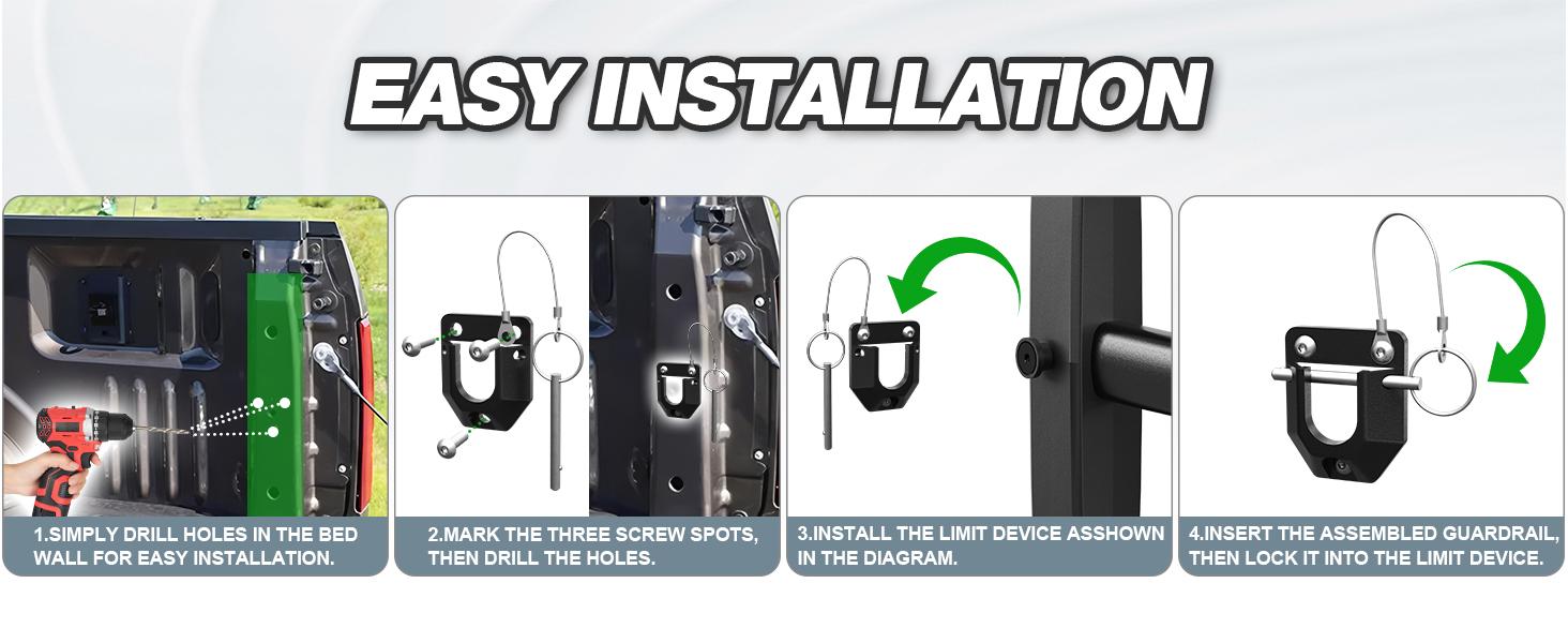 Truck bed extender mounting brackets