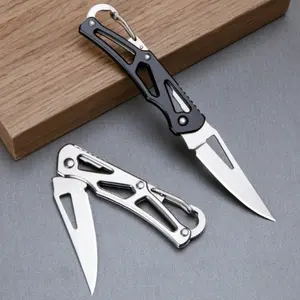 Mini Folding Knife Keychain, Portable Stainless Steel Multi-Function Tool, EDC Multi Tools, High Hardness Sharp Camping Survival Knife Gift for Men, Outdoor Multifunctional Tools