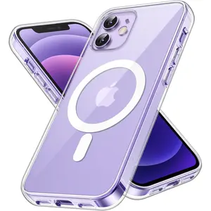 Entronix [Magnetic] Case Compatible with iPhone 12 Mini - [Hard Back] Thick Clear