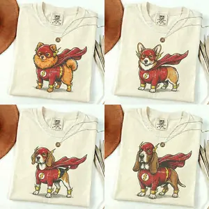 Comfort Colors I'm The Fastest Puppy Alive Superhero Dog Shirt – Funny Dog Tee for Comic Fans, Fast Dog Lover Gift, Nerdy Flash-Inspired Pet Humor Shirt for Him or Her