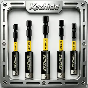 Kezhide 5PCS 3-in Magnetic Impact Screwdriver Bit Holders, S2 Alloy Steel Hex Shank Extension Sockets, DIY/Magnetic Precision/Multifunctional Screwdriver Accessories for Industrial Tools Hardware, Diy Screwdriver