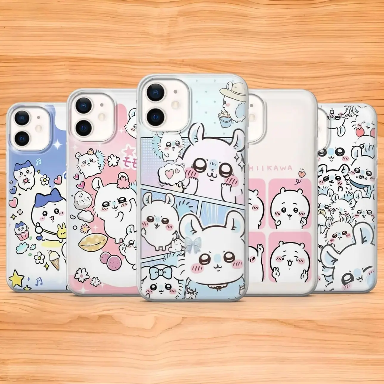 Chiikawa Phone Case, Kawaii Collage Character Cover, Cute Protective Case for iPhone and Samsung Galaxy