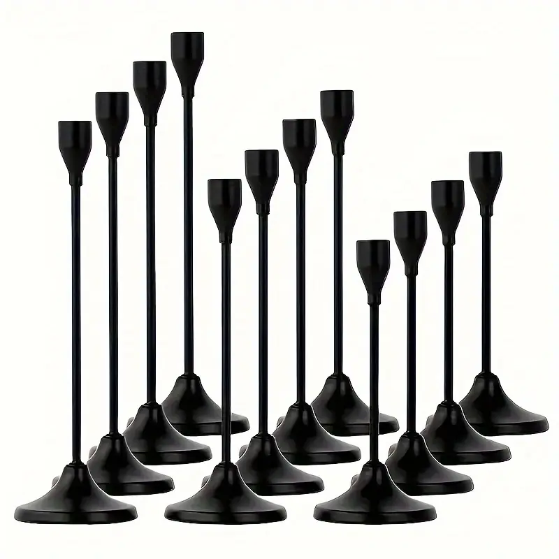 Candle Holder Set of 12, Perfect Christmas & Halloween Decorations, Ideal for Weddings & Anniversaries, Home & Hotel Use, Home Accessories, Decoration Items, Candle Stand, Candlestick Holders