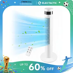 [DealsForYouDays]【NOT AC】Electactic Portable Tower Fan 36inch Quiet Bladeless Oscillating Floor Fan Remote Control 3-Speed Wind Mode 12H Timer for Bedroom Office Home
