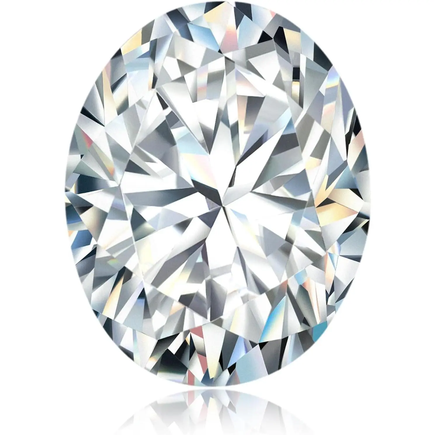 0.5-5 Carats Moissanite Stone Lab Grown Simulated Diamond Loose D Color VVS1 Clarity Round/Oval/Pear/Princess Cut Moissanite Loose Gem Stones with GRA Certificate for Ring Pendant Jewelry Making Gift