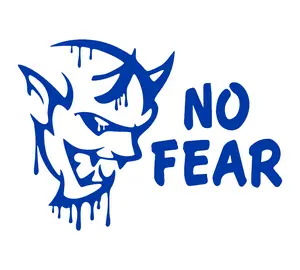 Dripping Demon No Fear Decal – High-Quality Vinyl Custom Sticker   Gift Decor Decorative