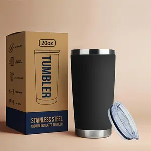 20 Oz Stainless Steel Travel Mug, Shatterproof Coffee Cup Tumbler with Transparent Lid, Vacuum Insulated, Perfect for Hot and Cold Drinks