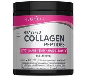 NeoCell Grassfed Collagen Peptides Powder | 7 oz | Unflavored | for Women and Men | Hair, Skin, & Nails