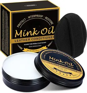 Mink Oil for Leather Boots, Boot Leather Care Kit, Leather Shoe Care Kit for Cowboy Boots, Work Boots, Leather Conditioner and Cleaner All-Natural Waterproof Soften and Restore Shoes, Shoe Shine Kit