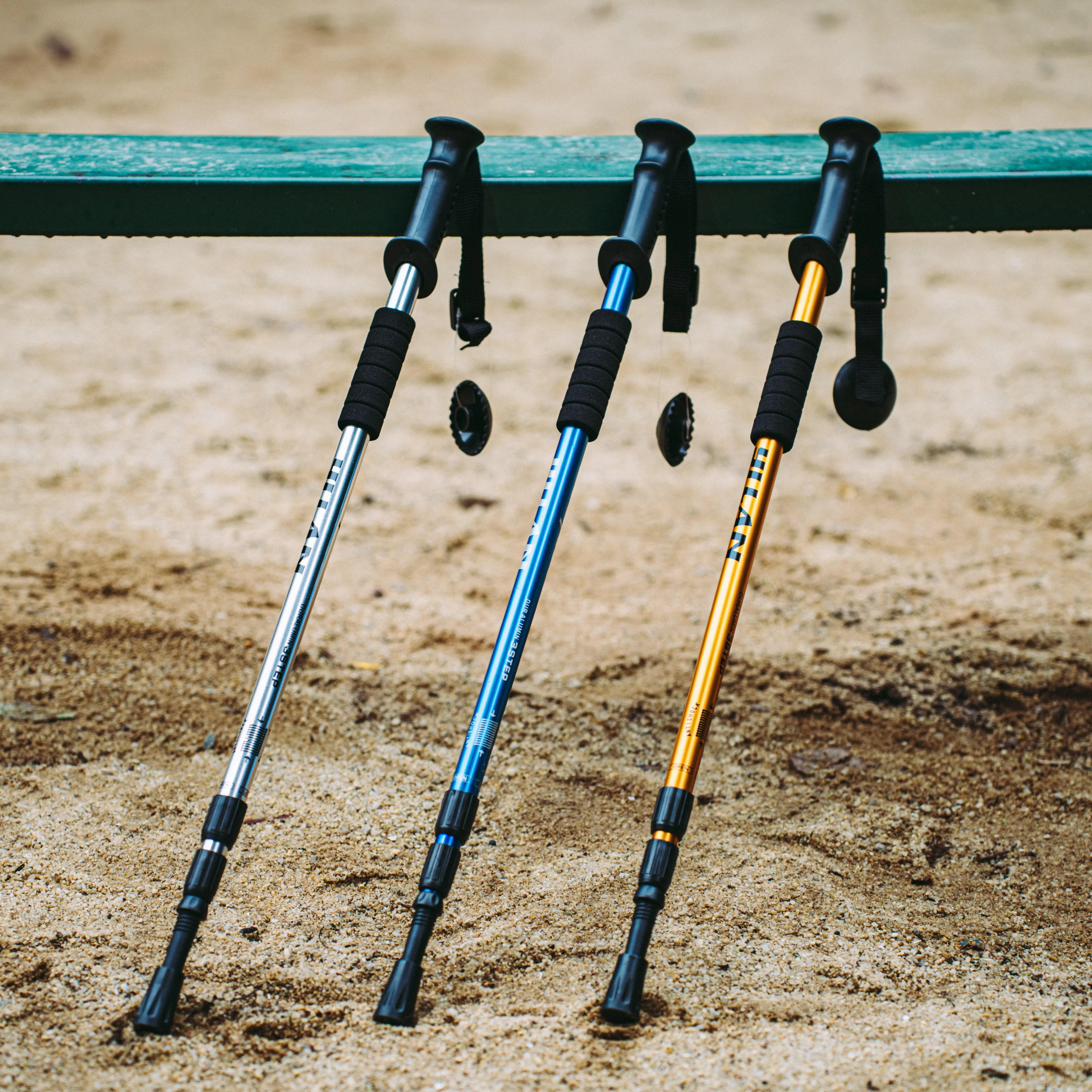 Telescopic Aluminum Alloy Hiking Sticks - Lightweight, Shock-Absorbing & Collapsible with Quick-Adjust Cork Grip Support, Unisex Camping Accessories, Trekking, Collapsible Staff Hiking Sticks