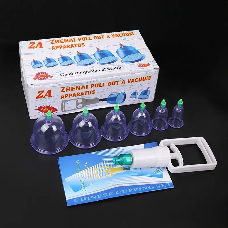 Cupping Set, 6 Cups Cupping Kit for Massage Therapy, Chinese Cupping Therapy Set with Magnetics, Professional Vacuum Cupping Set for Cellulite Reduction Muscle Pain Relief with Manual Pump
