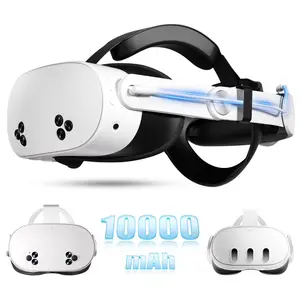 STARS Head Strap Battery Compatible with Meta Quest 3S/Quest 3-10000mAh Elite Strap with Battery Pack Extend Playtime - Enhanced Support for Quest 3S - Replacement Battery Head Strap Accessories Wearable Vr Smartphone Wireless