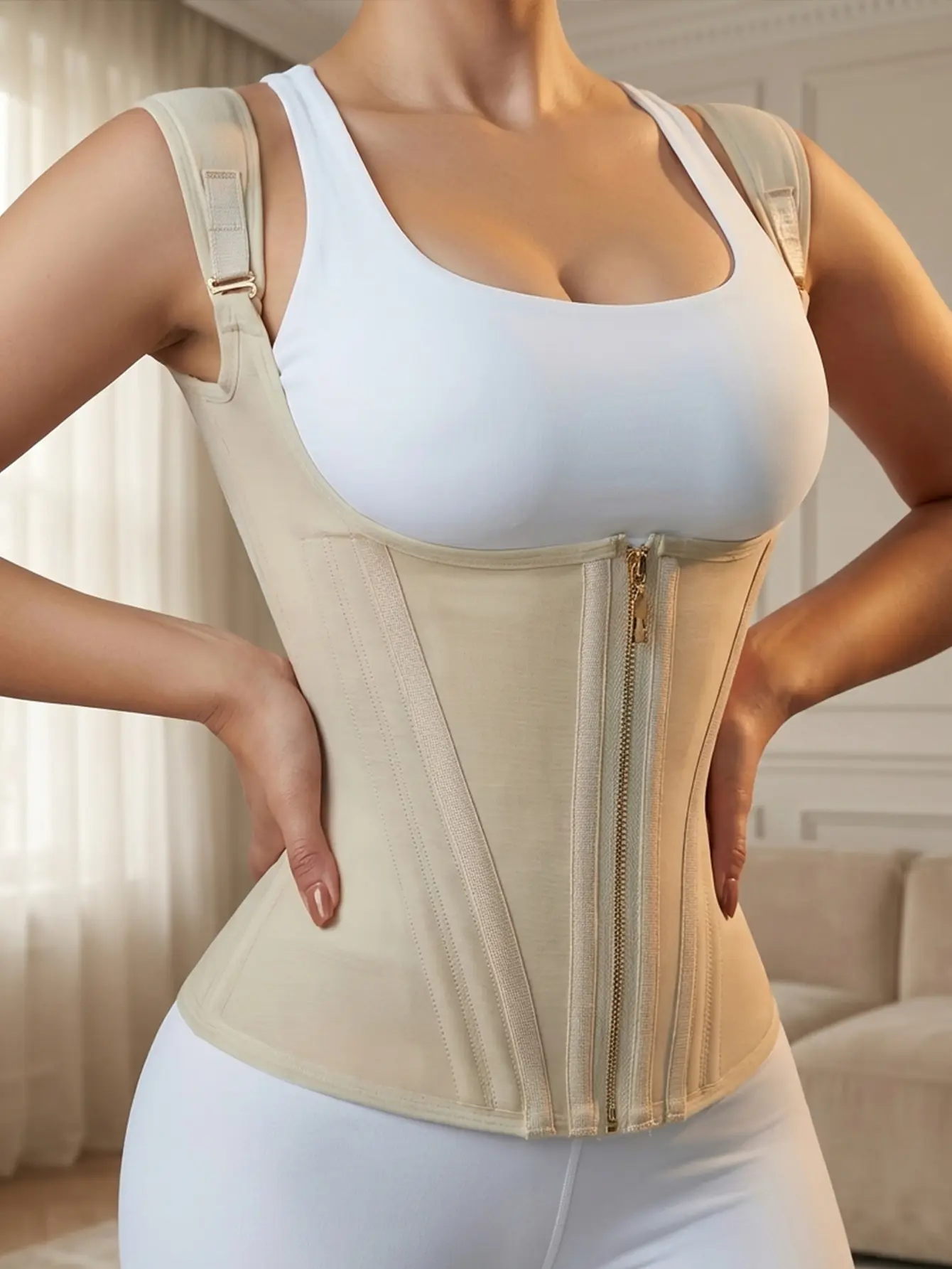Women Girdles Belt Waist Trainer High Compression Corset Shapewear Double Compression Vest Waist Trainer Fajia Colombiana Shapewear Corset for Women Body Shaper Vest