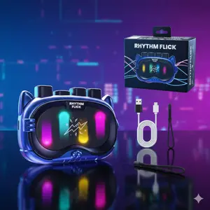 Rhythm Flick Portable Rhythm Game Console - Best New Year Gift for Boys Girls - Educational STEM Toy & Reflex Trainer for Party Travel