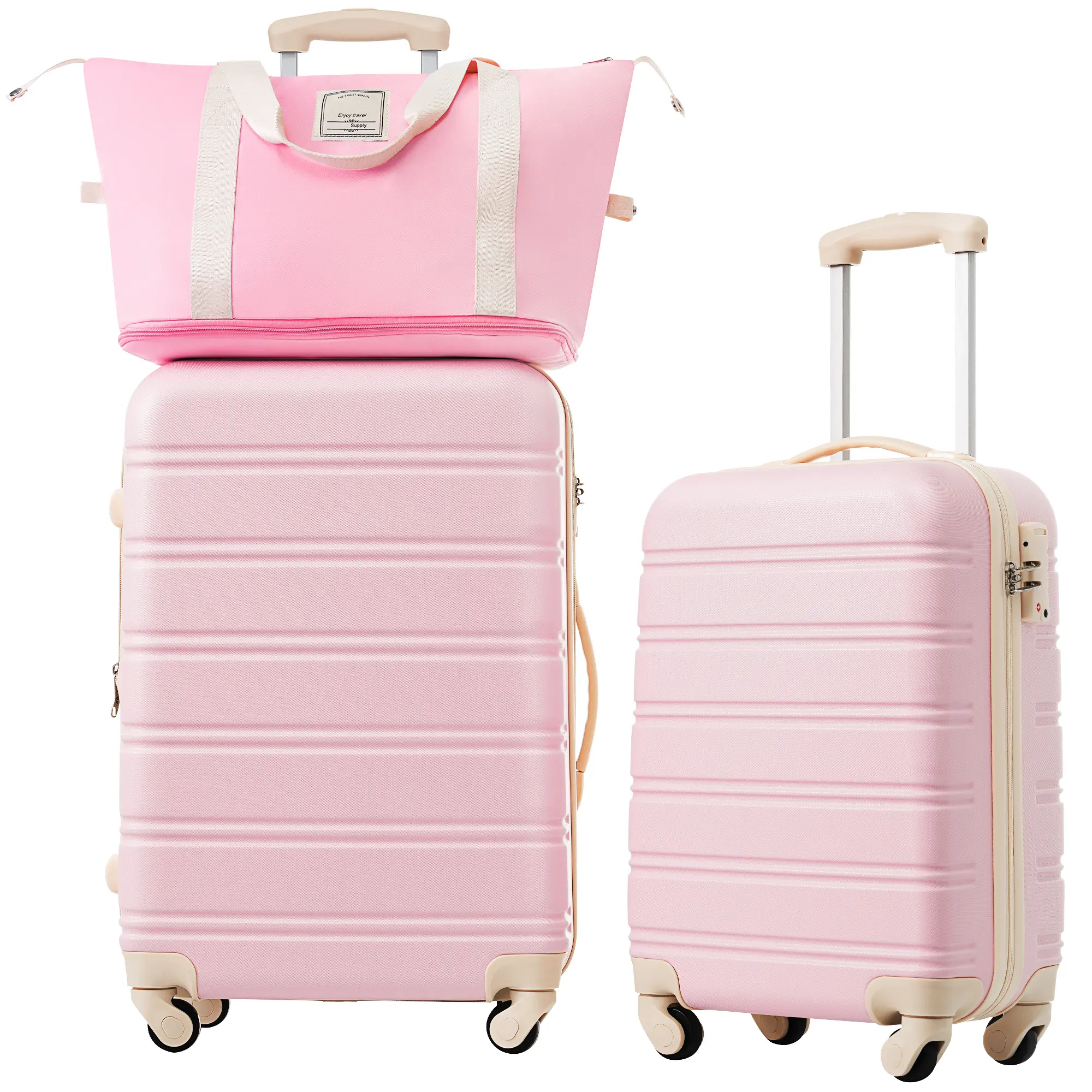 Hardshell Luggage Sets 2Pcs + Bag Spinner Suit case with TSA Lock Lightweight 20" + 24 Hardside Expandable Suitcase luggage sets luggage sets
