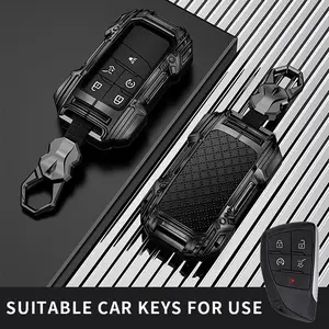 Premium Key Fob Cover Set for Chevrolet Gmc Silverado Sierra Tahoe Suburban Equinox Traverse Yukon Denali Terrain Buick Envision, Truck Accessories