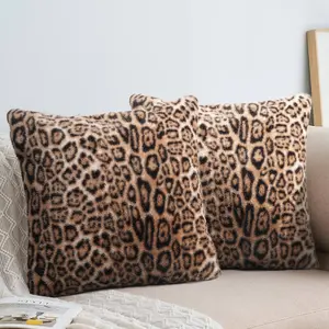 Vintage High-End Wild Leopard Print Pillow Cover, Sofa Cushion Cover, Perfect for Bedside, Sofa, Bedroom, Living Room Decor, Hotel, Homestay, Home Essential
