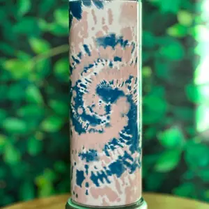 Blue and Pink tie dye 20oz skinny tumbler