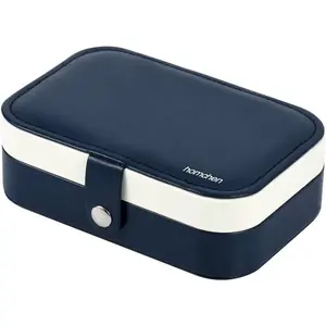 Travel Jewelry Organiser Cases, Jewelry Storage Box for Necklace, Earrings, Rings, Bracelet (Box-Dark Blue)