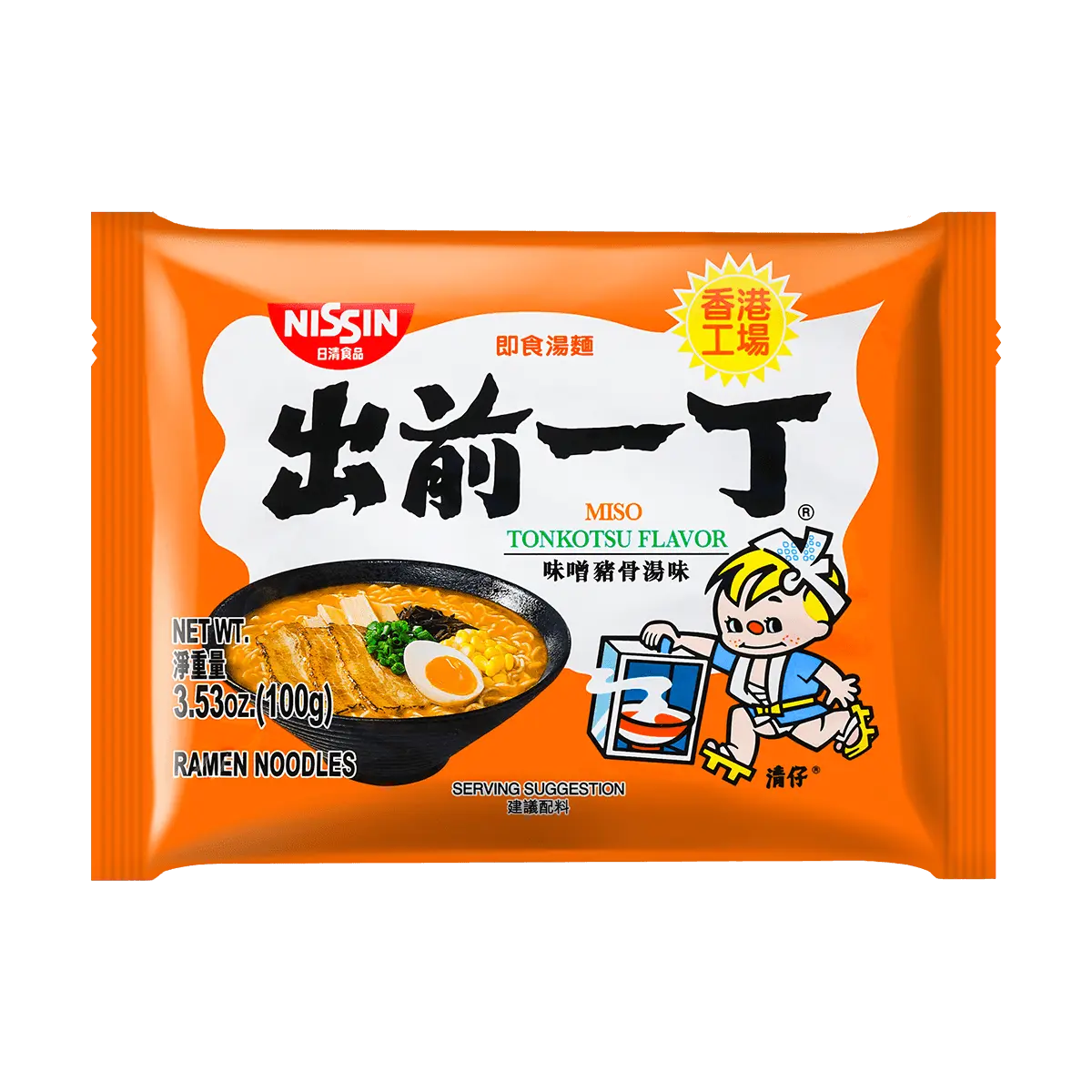 NISSIN Instant Ramen Noodles - Miso Tonkotsu Flavor - 100g | Authentic Japanese Soup Noodles