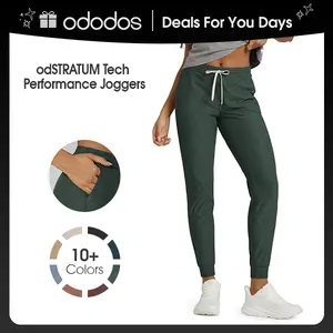 ODODOS Women's Performance Joggers - Ultra Soft odSTRATUM Tech Sweatpants Adjustable Mid Rise Pants with Pockets summerwins
