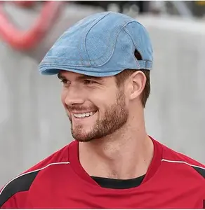 Men's Gatsby Newsboy Hat – Denim Flat IVY Ascot Cap