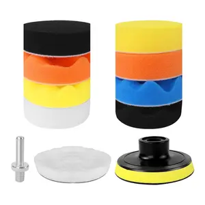 22pcs/11pcs Car Foam Drill Polishing Pad Kit, 3 Inch Buffing Pads, Car Polisher Tool