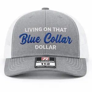 Living On That Blue Collar Embroidered Richardson Hat