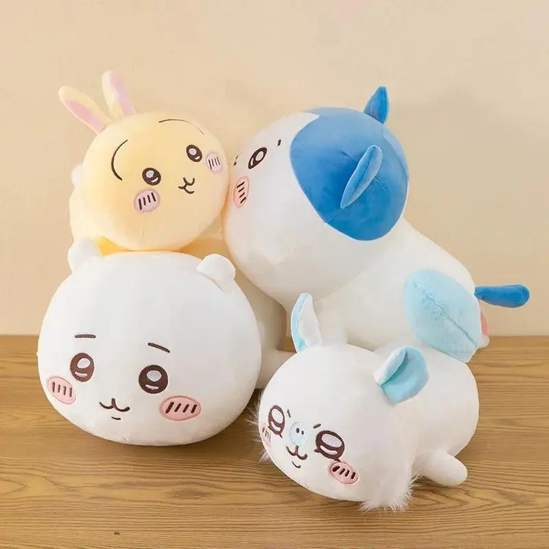 30cm Large Usachi Chiikawa Doll - Soft Stuffed Huggable Collectible Animal Merch, Cute Design & Cartoon Patterns, Kawaii Peripheral Self-deprecating Bear Hachiware Pillow Cushion Gift, Cute Animal Design, Chibi Style Stuffed Toys