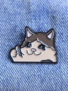 Cute Cartoon Cat Design Brooch, Fashion Brooch for Women & Men, Enamel Pin Suitable for Backpacks, Jeans, Scarves, Hats Decoration, Hat Pins