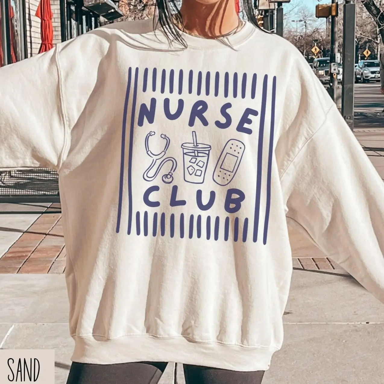 The Nurse Club Sweatshirt, Cute Nurse Squad Sweater, RN LPN BSN Crewneck, New Nurse Gift, Nursing Student Graduation Shirt, Future Nurse Apparel, Medical Staff Clothing, Nurse Appreciation Outfit, Cozy Nursing Team Pullover, Gift for Women